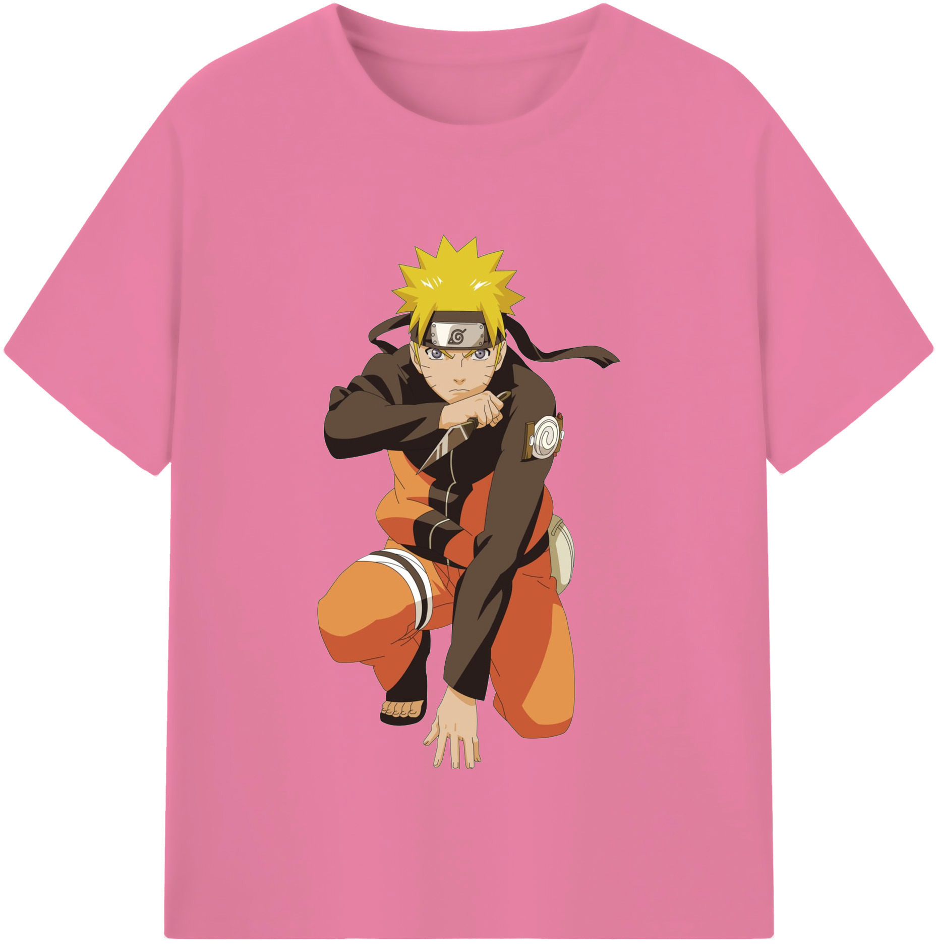 （画像用） NARUTO -ナルト- うずまき ナルト Uzumaki Naruto 綿100％半袖Tシャツ（フロントプリント）